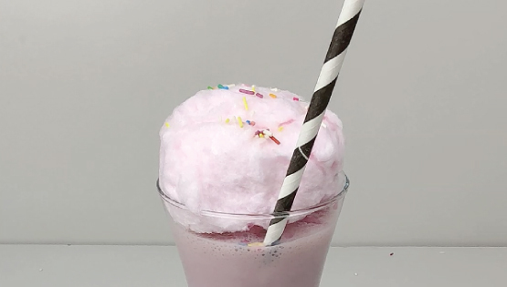How to make Cherrylicious Vanilla Frappe with Cotton Candy